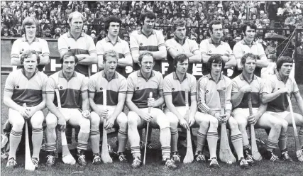  ??  ?? The Wexford team on All-Ireland final day in 1977, including five players selected on Brendan Furlong’s side. Back (from left): Johnny Murphy, Willie Murphy, Ned Buggy, Christy Keogh (R.I.P.), Dave Bernie, Colm Doran, Jimmy Prendergas­t. Front (from left): John Quigley, Teddy O’Connor, Mick Jacob, Tony Doran, Martin Quigley, John Nolan, Mick Butler, Liam Bennett (R.I.P.).