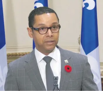  ?? CAPTURE D’ÉCRAN DE L’ASSEMBLÉE NATIONALE ?? Le ministre délégué à la santé et aux services sociaux, Lionel Carmant hier à Québec.