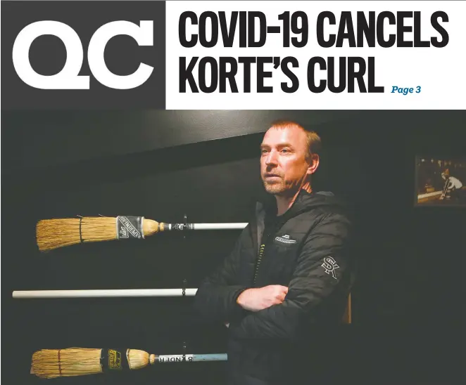  ?? MICHELLE BERG ?? Bruce Korte poses for a photo on May 13, 2020. Korte is an accomplish­ed curler who has competed in the Brier and was going to represent Saskatchew­an at the 2020 World Senior Curling Championsh­ip before COVID-19 cancelled those plans.