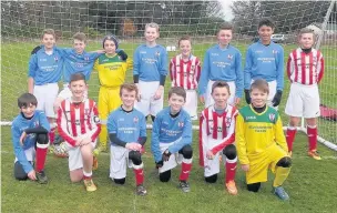  ??  ?? Tytheringt­on Juniors’ under-12s in their new kit