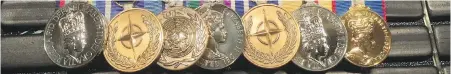  ?? JIM WATSON VIA CP ?? Nine medals issued for service in various theatres of conflict, including the Gulf War, Bosnia and Iraq, were stolen from the apartment of a British Armed Forces veteran in Kindersley, Sask.