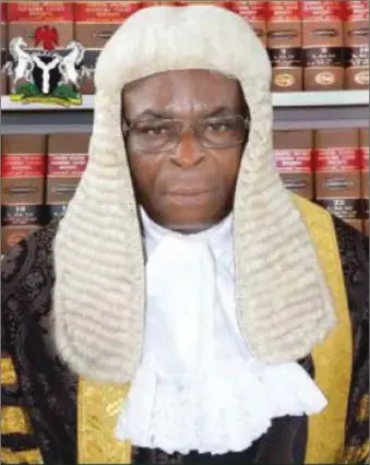  ??  ?? Chief Justice of Nigeria, Hon. Justice Walter Onnoghen