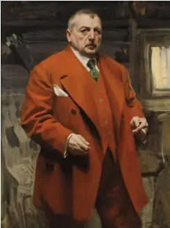  ??  ?? 1. Self-Portrait in Red, 1915, Anders Zorn (1860–1920), oil on canvas, 120 × 90cm. Zornmuseet, Mora