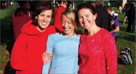  ??  ?? Drogheda & District trio Orla O’Connor, Mary Leech and Yasmin Canning at the Cross-Country Trial.