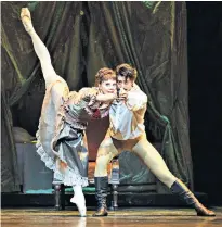  ??  ?? Delivering: Ryoichi Hirano as Rudolf and Natalia Osipova as Mary Vetsera in Kenneth Macmillan’s Mayerling in the newly refurbishe­d Royal Opera House