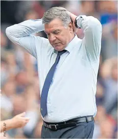  ??  ?? Allardyce reacts during his spell at West Ham.