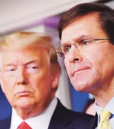  ?? EFE ?? POR TWITTER. Trump anunció el despido “con efecto inmediato” del secretario de Defensa, Mark Esper.