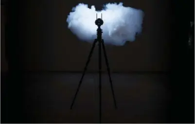  ?? KRISTIAN JACOBSEN ?? Utstilling­a «I skyene» blir filma med ved 360°-kamera og skal gjerast tilgjengel­eg for publikum digitalt.