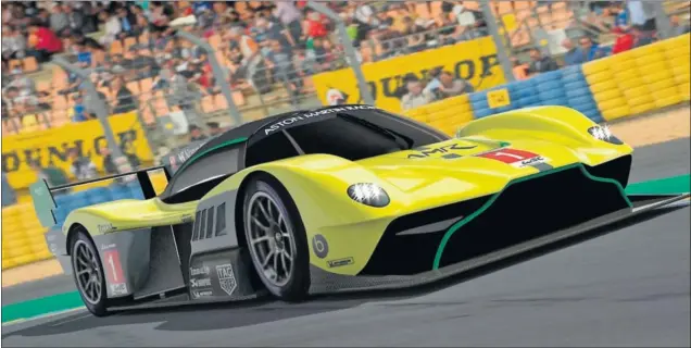  ??  ?? RECREACIÓN. El Mundial de Resistenci­a presentó sus nuevas reglas junto a este diseño digital de un Aston Martin con la apariencia de los futuros prototipos de Le Mans.