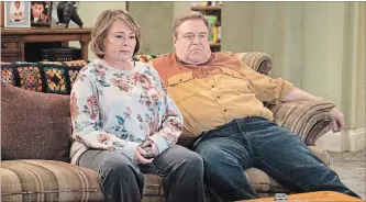  ?? ADAM ROSE THE ASSOCIATED PRESS ?? Roseanne Barr and John Goodman appear in the well-received revival of “Roseanne.”