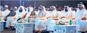  ?? Wam ?? Sheikh Mansoor bin Mohammed bin Rashid Al Maktoum with Mufti Menk, and right, at the opening of Al Manar Internatio­nal Tolerance Convention. —