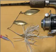  ?? (Arkansas Democrat-Gazette/Bryan Hendricks) ?? The author caught all of the fish with a double willowleaf spinnerbai­t and a Bobby Garland Baby Shad on 1/16-ounce red jig head.