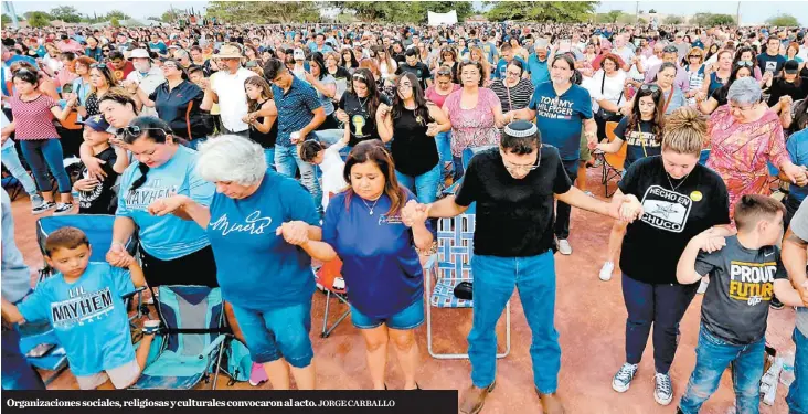  ?? JORGE CARBALLO ?? Organizaci­ones sociales, religiosas y culturales convocaron al acto.