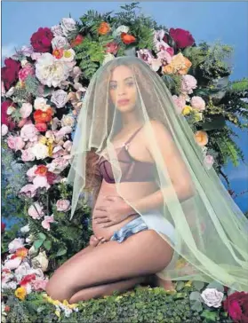  ??  ?? Question of culture: The Instagram photo of Queen Bey, announcing she was expecting twins, launched 2.4-million likes in an hour