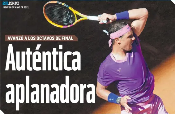  ?? FOTO: AFP ?? Rafa dejó sentir toda su potencia y buen juego en su debut en este torneo.