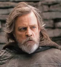  ??  ?? Mark Hamill in der aktuellen „Star Wars“-Folge . . .