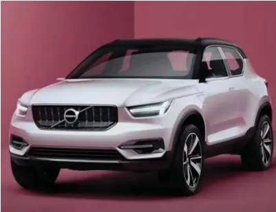  ?? FOTO: VOLVO ?? Her er konseptutg­aven av Volvo XC40 slik den ble presentert tidligere i år.