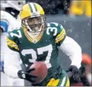  ??  ?? Takeaway: Sam Shields
celebrates an intercepti­on vs. the
Lions on Jan. 1, one of Green Bay’s
Nfl-high 31 pickoffs.