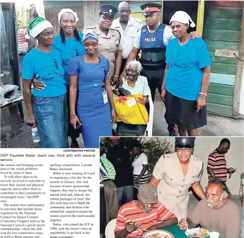  ?? CONTRIBUTE­D PHOTOS ?? DSP Paulette Baker (back row, third left) with several seniors.