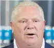  ??  ?? Ontario Premier Doug Ford announces the buck-a-beer plan on Tuesday.