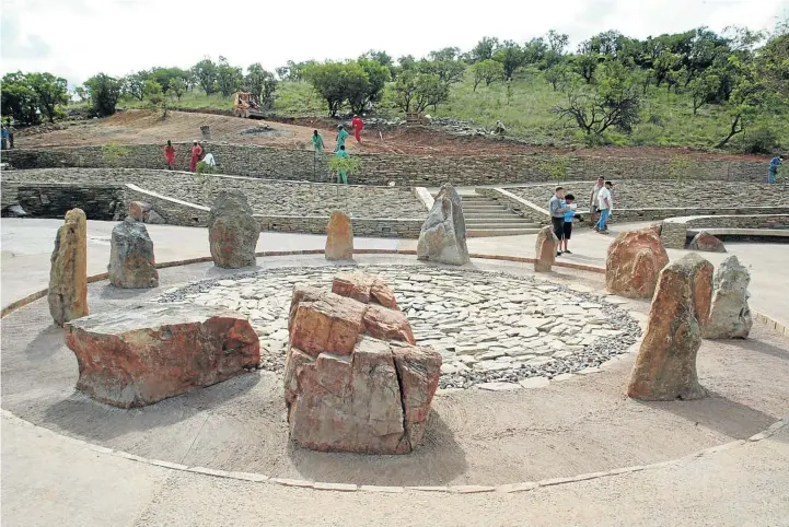  ?? Picture: DUDU ZITHA ?? WHERE SPIRITS REST: The middle section of the Isivivane is known as Lesaka, a circle of giant boulders, which represents a burial place