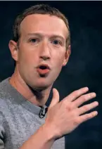  ??  ?? FACEBOOK CEO Mark Zuckerberg in New York on October 25, 2019.