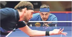  ?? FOTO: HORSTMÜLLE­R ?? Timo Boll im hochklassi­gen Finale gegen Steffen Mengel vom TTC Schwalbe Bergneusta­dt.