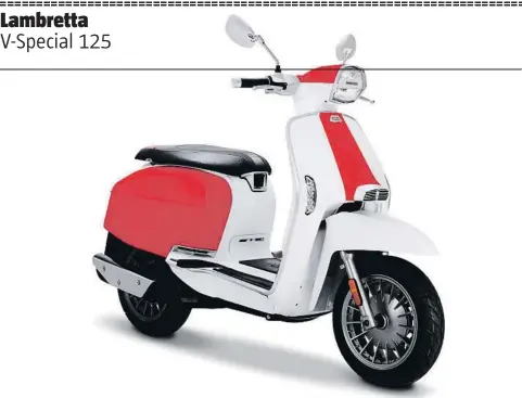  ??  ?? Edición especial
La nueva Lambretta se ofrece en una variada gama de colores. Se propone, incluso, una edición especial denominada Lambretta Pirelli, en negro, con unos ribetes rojos, de la que sólo se fabricarán 999 unidades