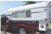  ?? DESIREE ANSTEY/ JOURNAL PIONEER ?? Karl Proude, from Wellington, is the proud owner of a 10-foot vintage Canadian camper built in 1967.