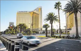  ?? Chase Stevens Las Vegas Review-journal @csstevensp­hoto ?? MGM closed its hotel towers at The Mirage, Mandalay Bay and Park MGM in November. The properties are set to operate 24-7 starting March 3.
