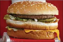  ?? KEITH SRAKOCIC / AP 2009 ?? The Big Mac, which McDonald’s added to its menu in 1968, hasn’t changed its ingredient­s: Two beef patties, special sauce, lettuce, cheese, pickles, onions and a sesame seed bun.
