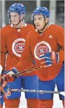  ?? PHOTO D’ARCHIVES, MARTIN CHEVALIER ?? Cale Fleury et Nick Suzuki partagent un condo dans la Tour des Canadiens.