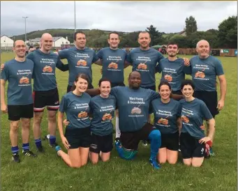  ??  ?? The Thunderstr­uckers won the Sligo tag rugby Premier League grand final on Friday (20th July) at Sligo Rugby club in Strandhill. It is the team’s 2nd year in a row to win it.