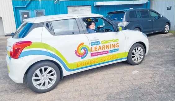  ?? Photo / Supplied ?? Learner driver Brooke Taylor in the Taupō Learning Centre car.