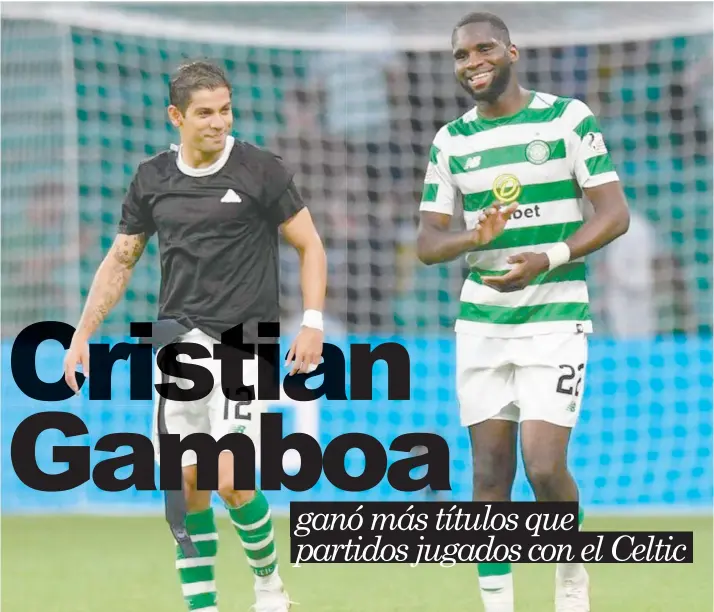  ?? Cristian Gamboa ya igualó la cantidad de partidos completos esta campaña en comparació­n a la anterior. Celtic.com/La República ??