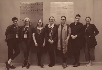  ??  ?? Parlour office holders (L–R): Naomi Stead, Alison Cleary, Gill Matthewson, Susie Ashworth, Justine Clark, Julie Willis, Sarah Lynn Rees. Photograph: Peter Bennetts