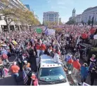  ?? JULIO CORTEZ/AP ?? Supporters of President Donald Trump rally at Freedom Plaza in Washington.