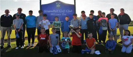  ??  ?? The Junior Golf Final participan­ts from Strandhill Golf Club.