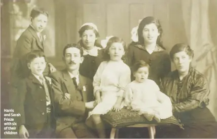  ??  ?? Harris and Sarah Frieze with six of their children