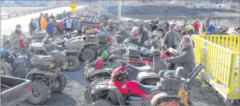  ?? SUBMITTED ?? One of the main clientele for the pub is ATV groups, which sometimes show up in the dozens for a bite to eat. Terry and Marilyn Wutzke said most of the time they call ahead, otherwise they’d be in for a long wait.