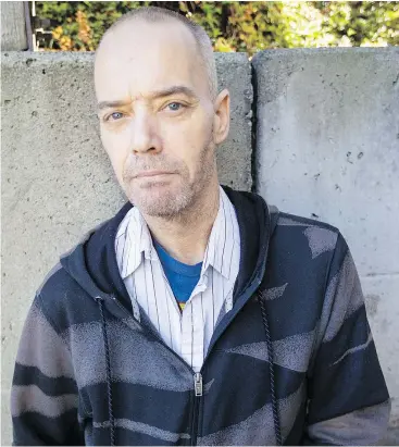  ?? DARREN STONE/TIMES COLONIST ?? Terry Willis is homeless and has cancer. His doctor told him he can’t get chemothera­py treatment while he is living in supportive housing.