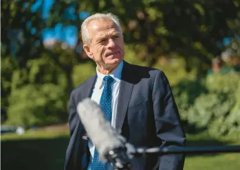  ?? DOUG MILLS/THE NEW YORK TIMES 2020 ?? Peter Navarro claimed executive privilege in refusing to meet with the Jan. 6 committee.