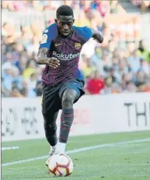  ?? FOTO: PEP MORATA ?? Dembélé tiene el reto de recuperar el estatus de titular