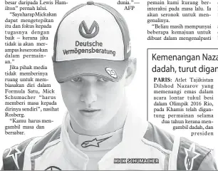  ??  ?? MICK SCHUMACHER