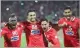  ??  ?? the-afc.com Persepolis players celebrate their equalizer against Al Sadd of Qatar during a 1-1 draw at the 2018 AFC Asian Champions League semifinals at the Azadi Stadium in Tehran, Iran, on October 23, 2018.