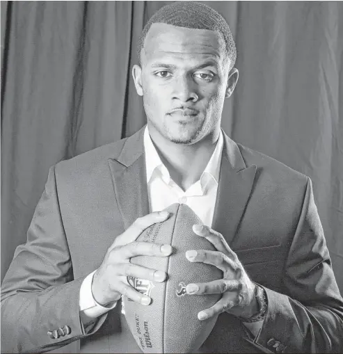  ?? Brett Coomer / Houston Chronicle ?? Texans top draft pick Deshaun Watson from Clemson impressed even his high school coaches with his passion for studying game film.