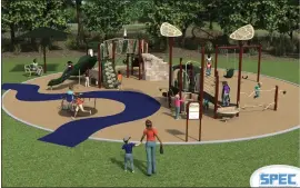  ?? RENDERING BY SPECIFIED PLAY EQUIPMENT CO. ?? Saratoga's Beauchamps Park will get an accessibil­ity makeover later this year after the City Council approved designs for the project.
