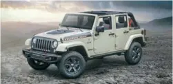  ??  ?? The 2017 Jeep Wrangler Rubicon Recon offers 4x4 capability and protection from the most rugged terrain, courtesy of a front axle upgrade, enhanced off-road rock rails, and heavy-duty cast differenti­al covers.