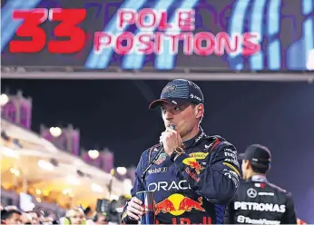  ?? ?? Max Verstappen festejou a 33.ª pole position no país das 33 ilhas