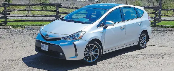  ?? BRIAN HARPER/DRIVING.CA ?? The 2017 Toyota Prius V is peppier than the Niro, has some key safety features and has a proven track record